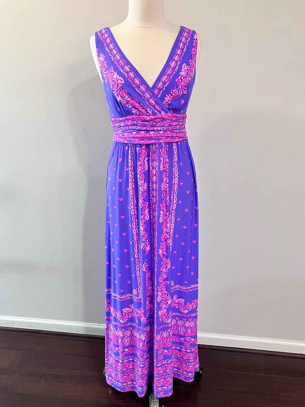 NWT LILLY PULITZER SIZE LARGE MARGARITA MAXI DRESS *CORAL CRAZE*